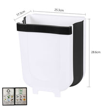 Load image into Gallery viewer, Foldable Kitchen Hanging Trash Can Folding Waste Bin Wall Mounted Trashcan Portable Trash for Bathroom Toilet Waste Storage