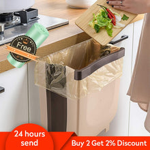 Load image into Gallery viewer, 9L Folding Trash Can Zero Waste Recycle Bin Trash Bin Kitchen Dustbin Garbage Rubbish Bin Plastic Waste Bin Garbage Bag Holder