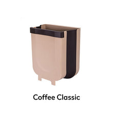 Load image into Gallery viewer, 9L Folding Trash Can Zero Waste Recycle Bin Trash Bin Kitchen Dustbin Garbage Rubbish Bin Plastic Waste Bin Garbage Bag Holder