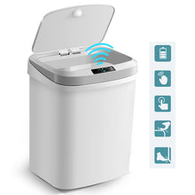 Load image into Gallery viewer, 15L Home Intelligent Trash Can Automatic Induction Electric Waste Bins Kick Barrel Battery Version Trash Can
