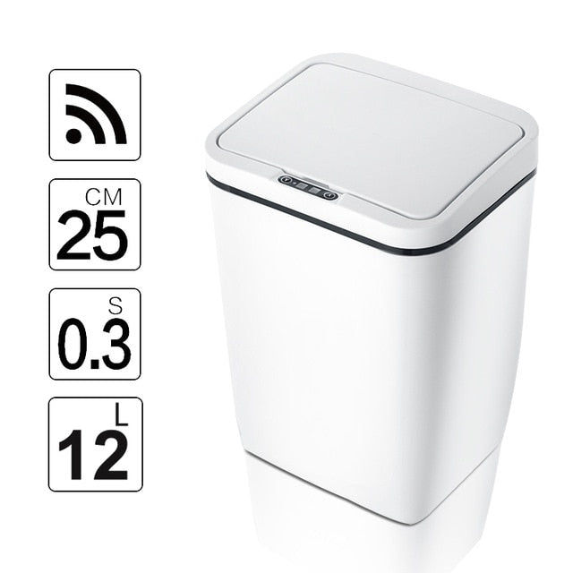 Automatic Touchless Intelligent induction Motion Sensor Kitchen Trash Can Wide Opening Sensor Eco-friendly Waste Garbage Bin