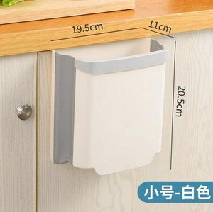 5L 9L Wall Mounted Folding Waste Bin Kitchen Cabinet Door Hanging Trash Bin Garbage Car Trash Can Wall Mounted Foldable Cleaning