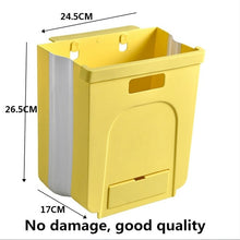 Load image into Gallery viewer, 5L 9L Wall Mounted Folding Waste Bin Kitchen Cabinet Door Hanging Trash Bin Garbage Car Trash Can Wall Mounted Foldable Cleaning
