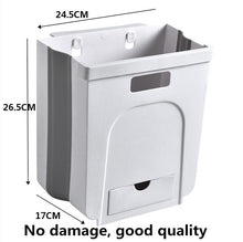Load image into Gallery viewer, 5L 9L Wall Mounted Folding Waste Bin Kitchen Cabinet Door Hanging Trash Bin Garbage Car Trash Can Wall Mounted Foldable Cleaning
