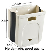 Load image into Gallery viewer, 5L 9L Wall Mounted Folding Waste Bin Kitchen Cabinet Door Hanging Trash Bin Garbage Car Trash Can Wall Mounted Foldable Cleaning
