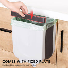 Load image into Gallery viewer, Foldable Kitchen Hanging Trash Can Folding Waste Bin Wall Mounted Trashcan Portable Trash for Bathroom Toilet Waste Storage

