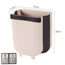 Load image into Gallery viewer, Foldable Kitchen Hanging Trash Can Folding Waste Bin Wall Mounted Trashcan Portable Trash for Bathroom Toilet Waste Storage
