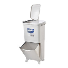 Load image into Gallery viewer, Kitchen Trash Can Recycle Bin Sorting Trash Bin Household Dry And Wet Separation Waste Bin Classification Rubbish Bin with wheel
