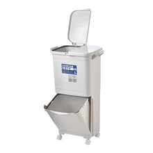 Load image into Gallery viewer, Kitchen Trash Can Recycle Bin Sorting Trash Bin Household Dry And Wet Separation Waste Bin Classification Rubbish Bin with wheel

