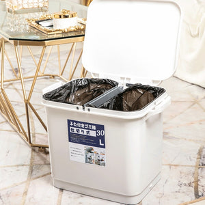 Kitchen Trash Can Recycle Bin Sorting Trash Bin Household Dry And Wet Separation Waste Bin Classification Rubbish Bin with wheel