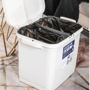 Kitchen Trash Can Recycle Bin Sorting Trash Bin Household Dry And Wet Separation Waste Bin Classification Rubbish Bin with wheel