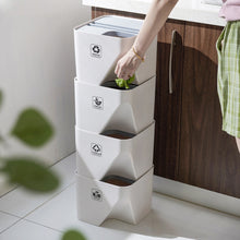 Load image into Gallery viewer, Kitchen Trash Can Recycle Bin Stacked Sorting Trash Bin Household Dry And Wet Separation Waste Bin Rubbish Bin for Bathroom 1pc
