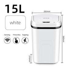 Load image into Gallery viewer, 15L Automatic Touchless Intelligent induction Motion Sensor Kitchen Trash Can Wide Opening Sensor Eco-friendly Waste Garbag
