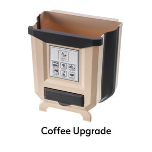 9L Folding Trash Can Zero Waste Recycle Bin Trash Bin Kitchen Dustbin Garbage Rubbish Bin Plastic Waste Bin Garbage Bag Holder
