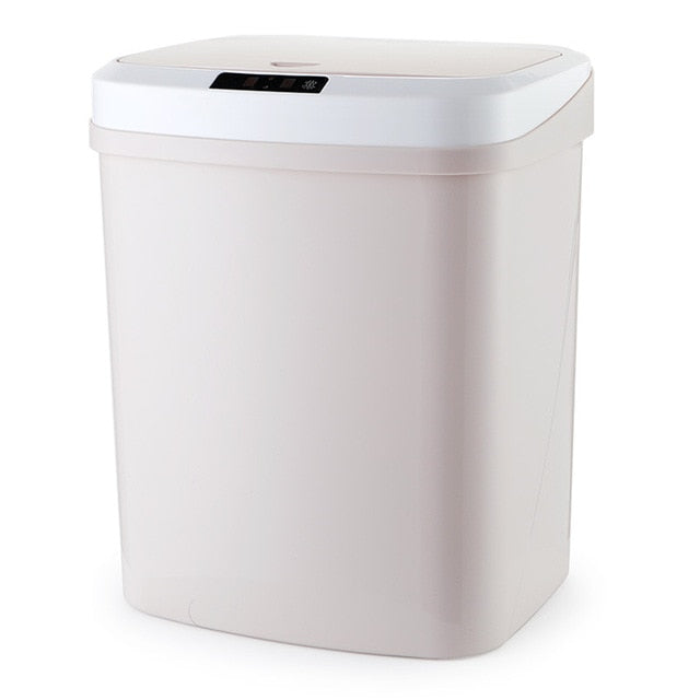 15L Automatic Touchless Smart Infrared Motion Sensor Rubbish Waste Bin Kitchen Trash Can Garbage Bins for Home Room Kitchen Car